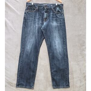 Lucky Brand Mens Dark Wash 221 Original Straight Leg Jeans Size 36x30 Minimalist